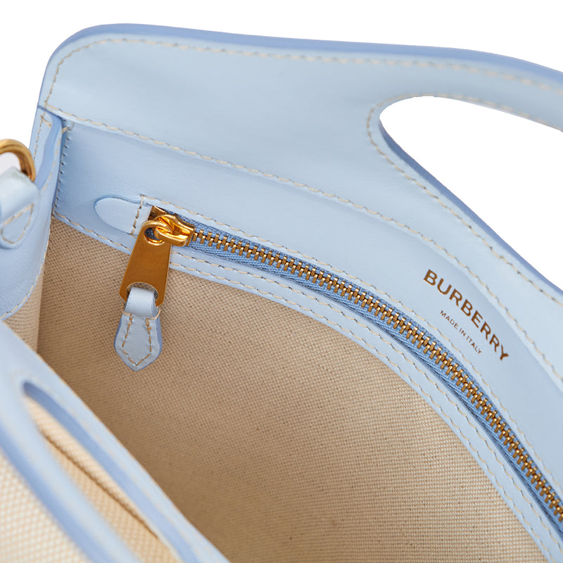 Picture of Burberry Top Handle Two-Tone Pocket Bag - Medium in Blue, Leather