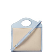 Picture of Burberry Top Handle Two-Tone Pocket Bag - Medium in Blue, Leather