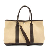 Picture of Hermes Tote Garden Tote 30 in Brown, Canvas