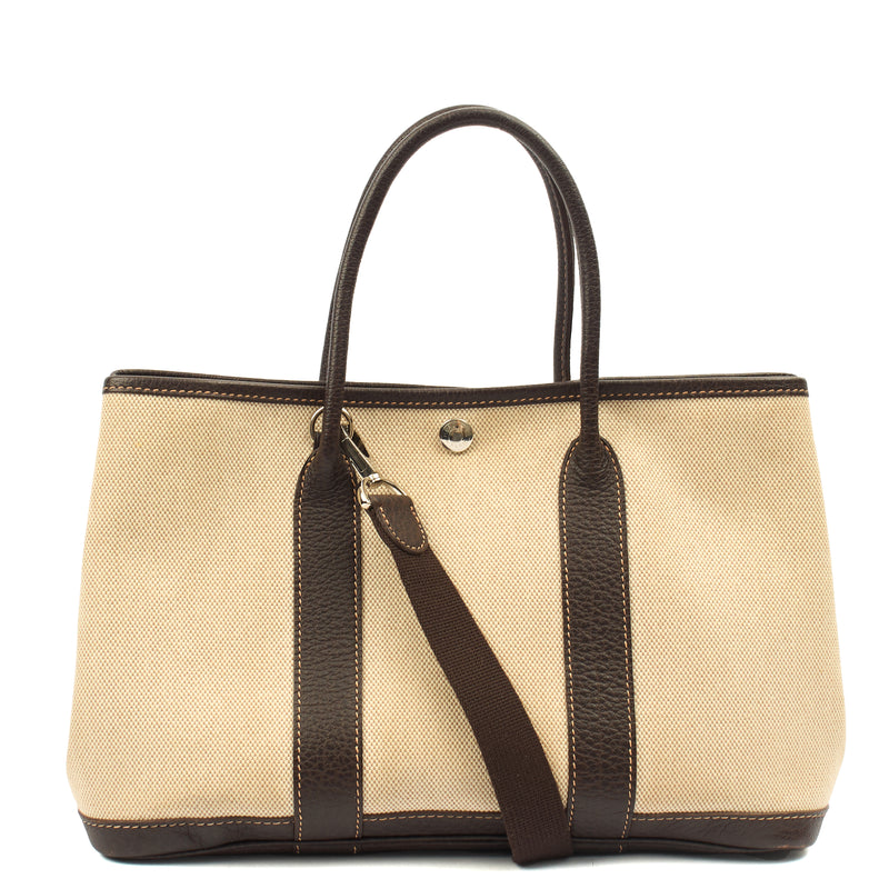 Picture of Hermes Tote Garden Tote 30 in Brown, Canvas