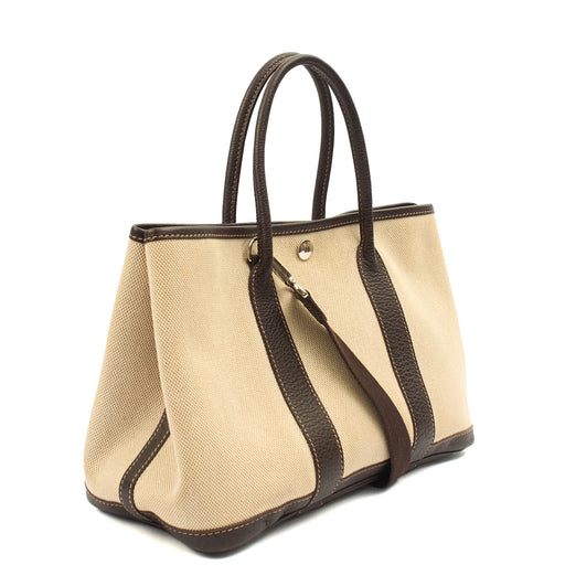 Picture of Hermes Tote Garden Tote 30 in Brown, Canvas
