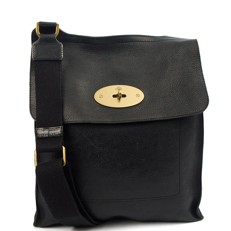 Picture of Mulberry Cross Body Antony - Large in Black, Leather