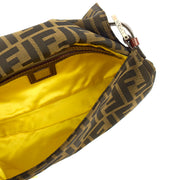 Picture of Fendi Shoulder Bag Baguette in Brown Jacquard FF, Canvas