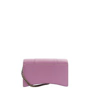 Picture of Balenciaga Cross Body Hourglass Wallet on Chain in Purple, Leather