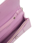 Picture of Balenciaga Cross Body Hourglass Wallet on Chain in Purple, Leather