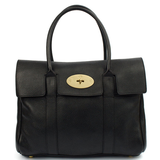 Picture of Mulberry Tote Bayswater Heritage in Black, Calfskin Leather