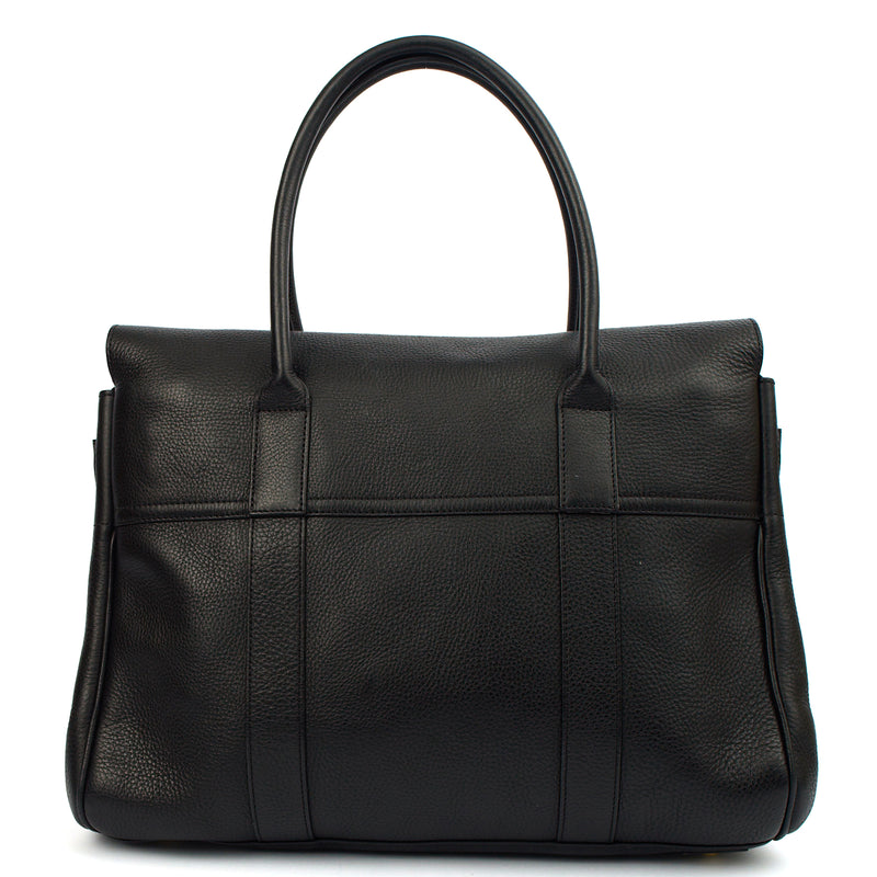 Picture of Mulberry Tote Bayswater Heritage in Black, Calfskin Leather