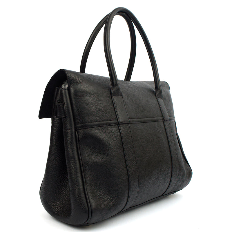 Picture of Mulberry Tote Bayswater Heritage in Black, Calfskin Leather