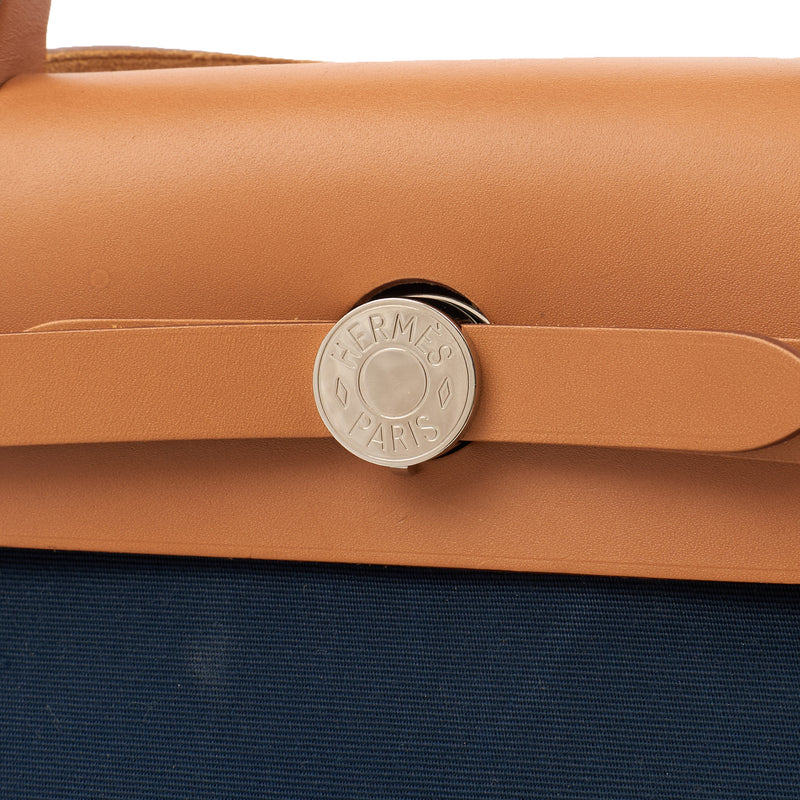 Picture of Hermes Tote Herbag Zip 31 in Bleu Électrique, Canvas
