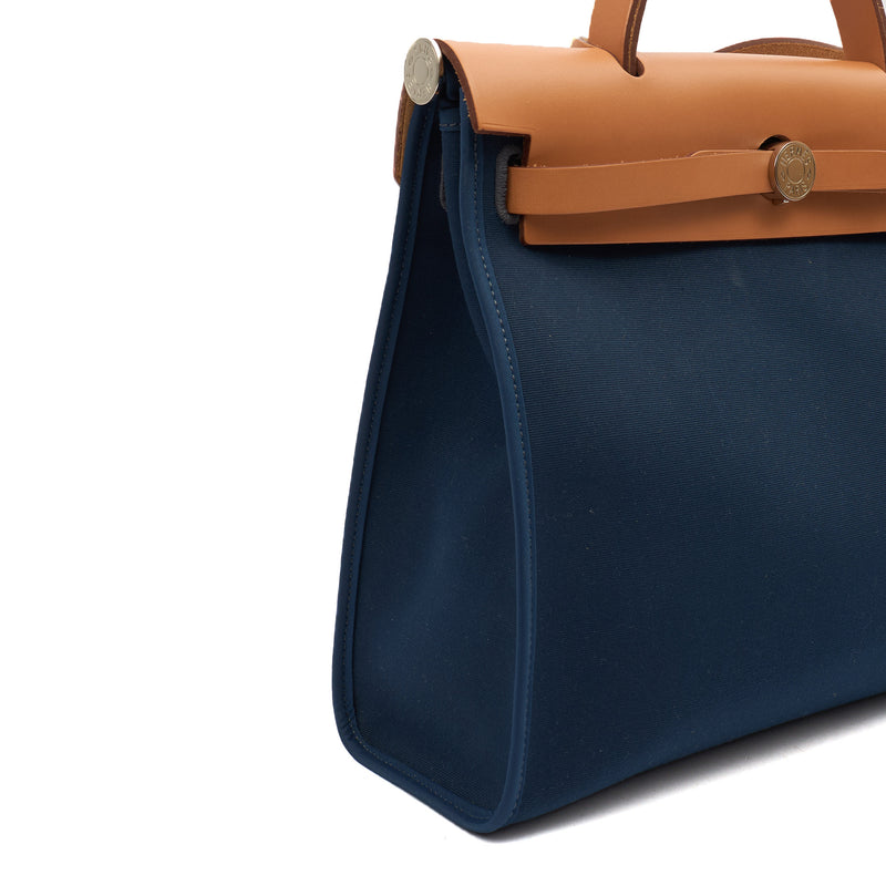 Picture of Hermes Tote Herbag Zip 31 in Bleu Électrique, Canvas