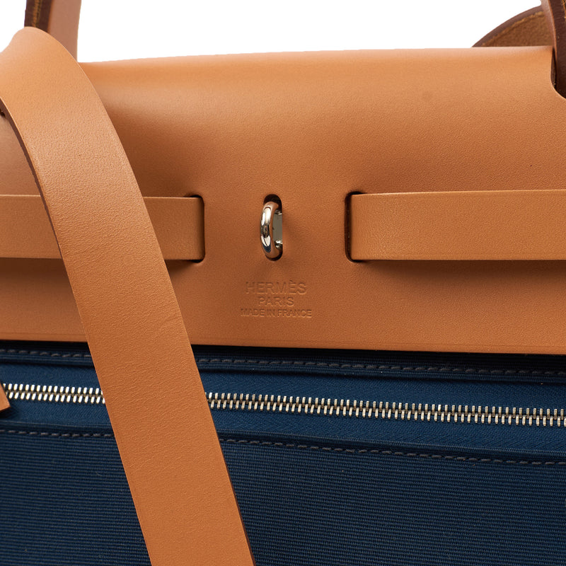 Picture of Hermes Tote Herbag Zip 31 in Bleu Électrique, Canvas