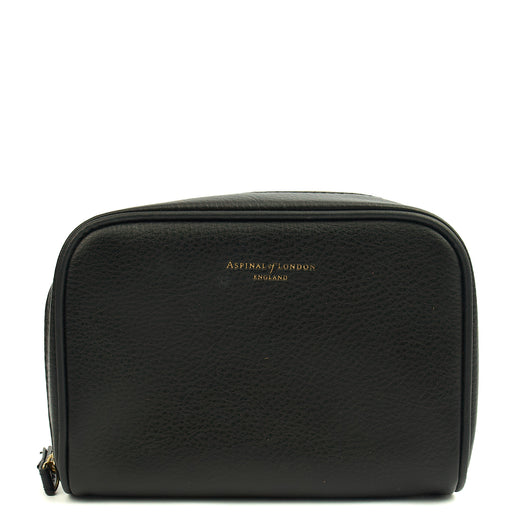 Picture of Aspinal of London Cosmetic Bag Pouch in Black, Leather