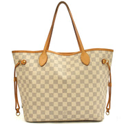Picture of Louis Vuitton Tote Neverfull MM in Damier Azur, 35nis Leather