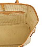 Picture of Louis Vuitton Tote Neverfull MM in Damier Azur, 35nis Leather