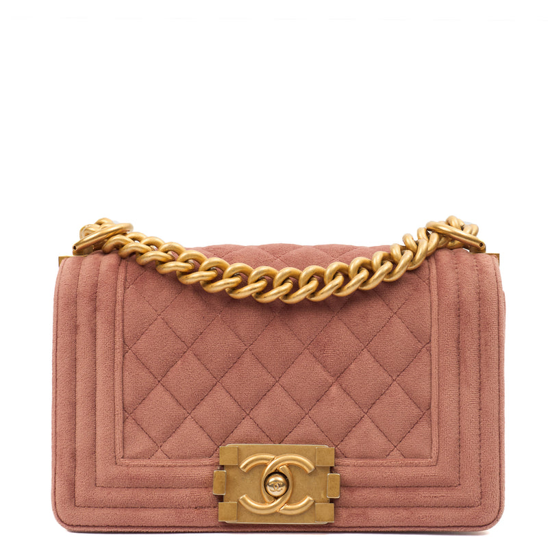 Picture of Chanel Shoulder Bag Boy - Small in Pink, Suede