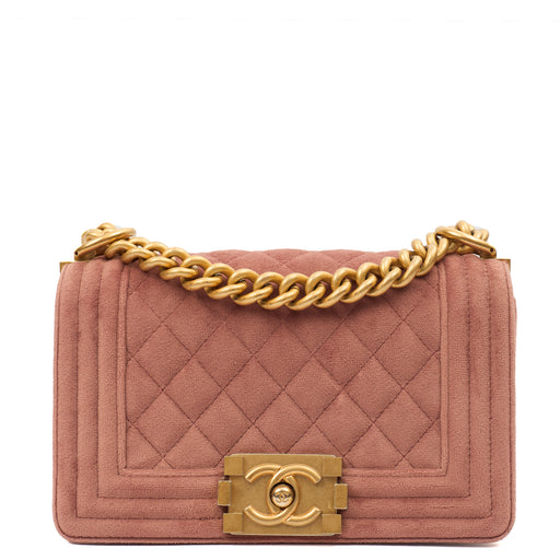 Picture of Chanel Shoulder Bag Boy - Small in Pink, Suede