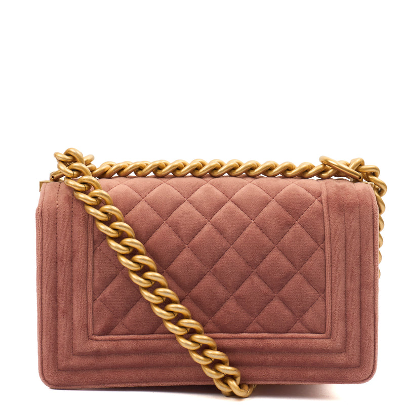 Picture of Chanel Shoulder Bag Boy - Small in Pink, Suede