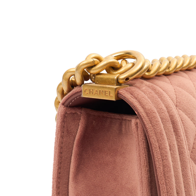 Picture of Chanel Shoulder Bag Boy - Small in Pink, Suede