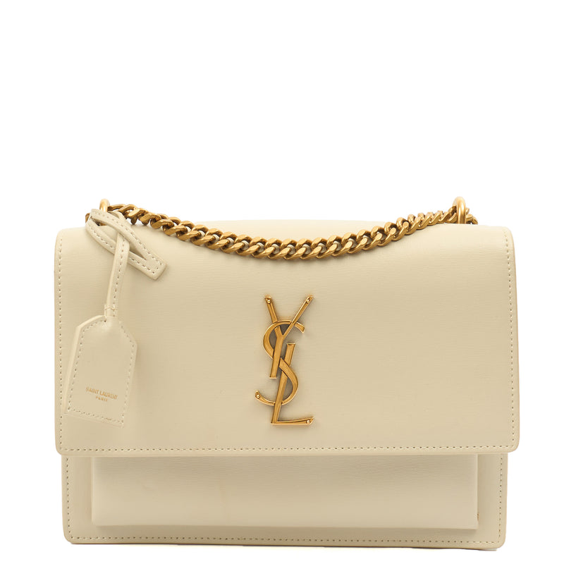 Picture of Saint Laurent Cross Body Sunset - Medium in Neutral, Leather