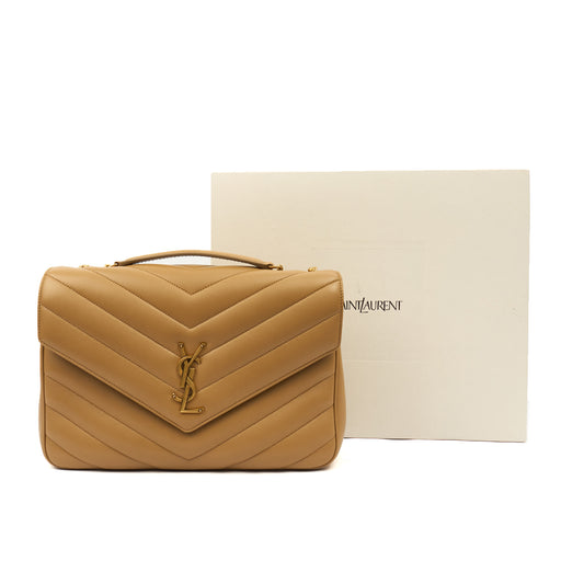 Picture of Saint Laurent Shoulder Bag Lou Lou - Medium in Neutral, Leather