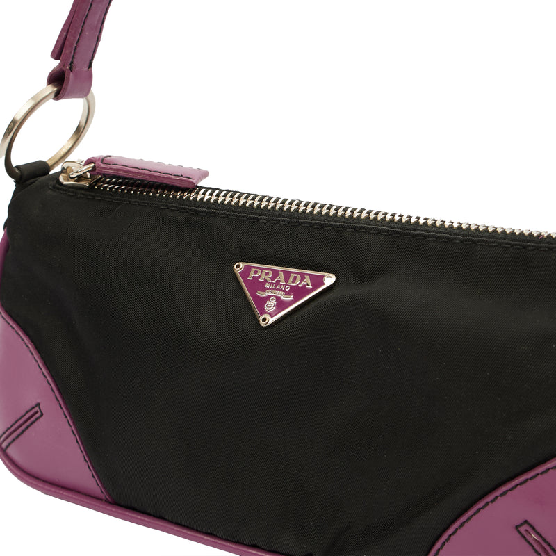 Picture of Prada Mini Bag Nylon Pochette in Black, Denim