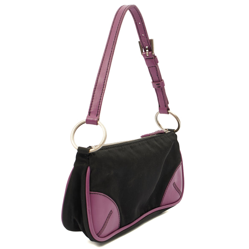 Picture of Prada Mini Bag Nylon Pochette in Black, Denim