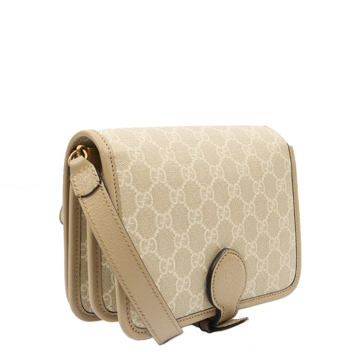 Picture of Gucci Cross Body Interlocking GG Shoulder Bag - Small in Neutral, Leather