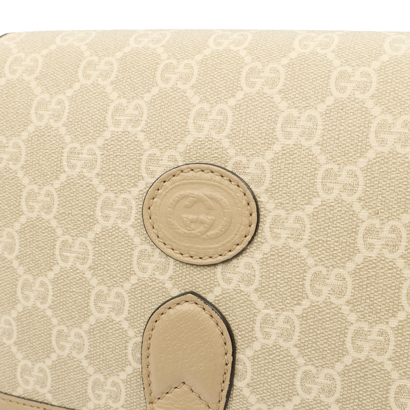 Picture of Gucci Cross Body Interlocking GG Shoulder Bag - Small in Neutral, Leather