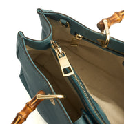 Picture of Gucci Tote Bamboo Shopper Tote - Medium in Blue, Leather