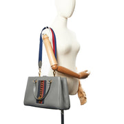 Picture of Gucci Tote Sylvie Top Handle Bag in Dusty Grey, Leather