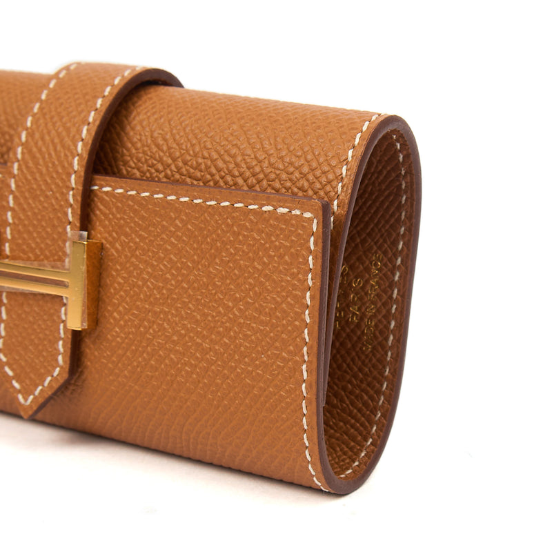 Picture of Hermes Wallet Bearn Four Key Holder in Gold, Epsom Leather