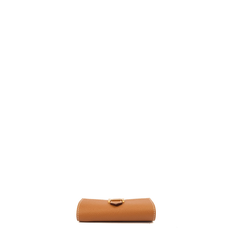 Picture of Hermes Wallet Bearn Four Key Holder in Gold, Epsom Leather