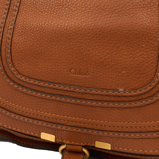 Picture of Chloe Shoulder Bag Marcie - Medium in Brown, Calfskin Leather