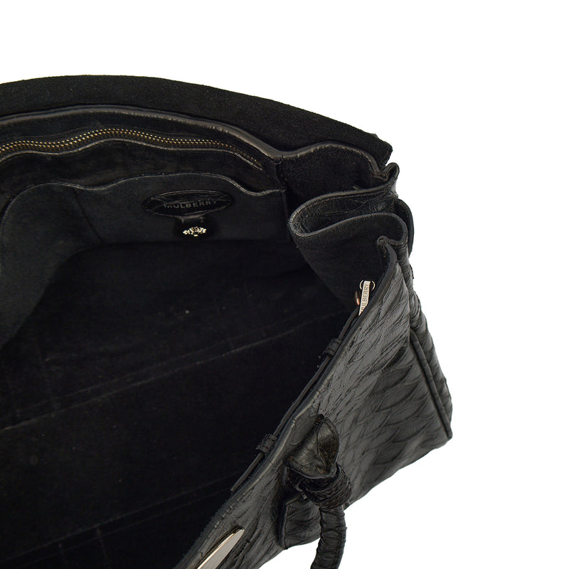 Picture of Mulberry Tote Bayswater Heritage in Black, Exotic Effect Leather