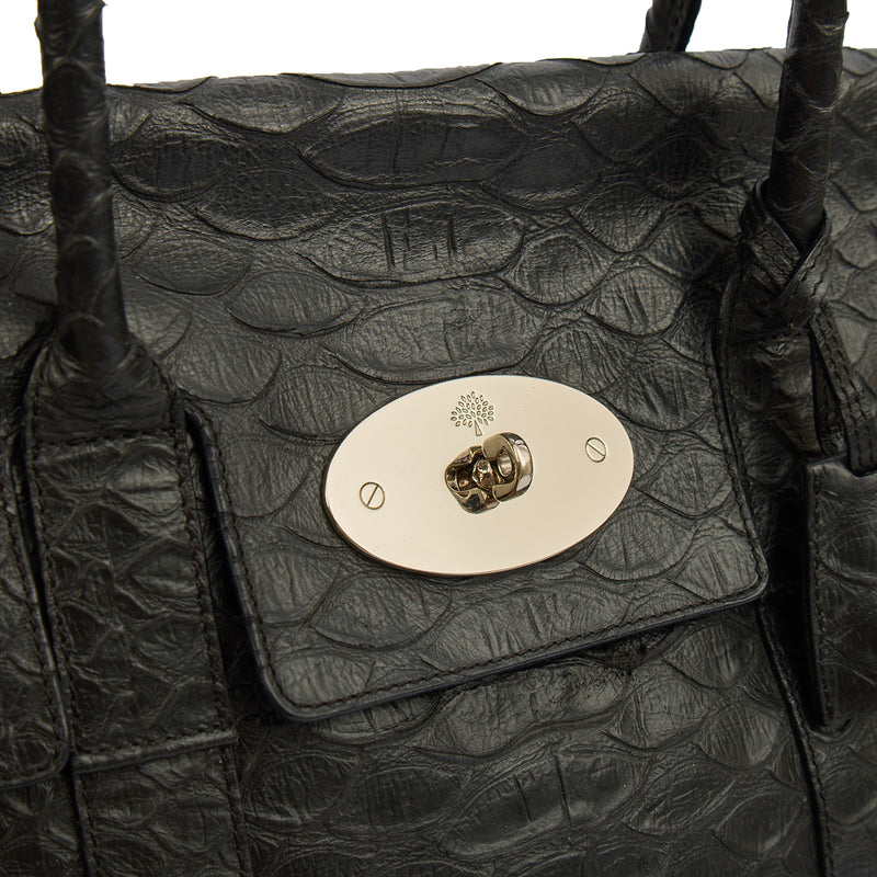 Picture of Mulberry Tote Bayswater Heritage in Black, Exotic Effect Leather