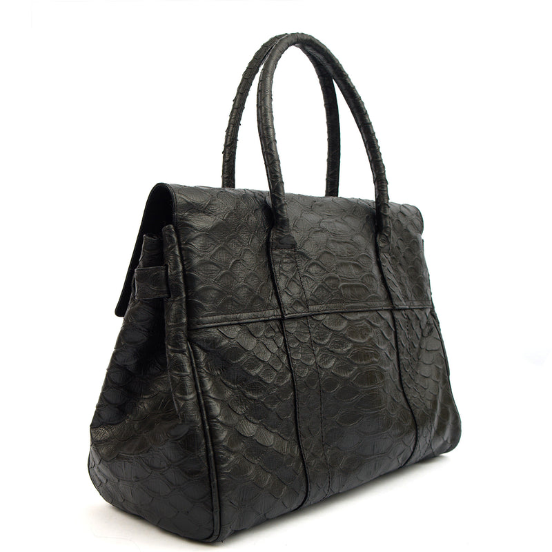 Picture of Mulberry Tote Bayswater Heritage in Black, Exotic Effect Leather