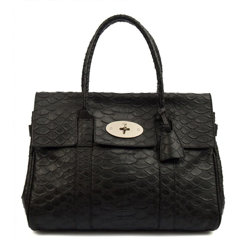 Picture of Mulberry Tote Bayswater Heritage in Black, Exotic Effect Leather