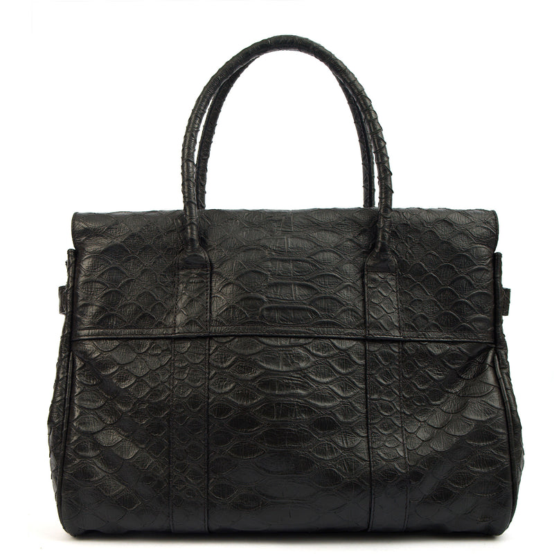 Picture of Mulberry Tote Bayswater Heritage in Black, Exotic Effect Leather