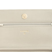 Picture of Chanel Cross Body Wallet on Chain in Grey, Caviar Leather