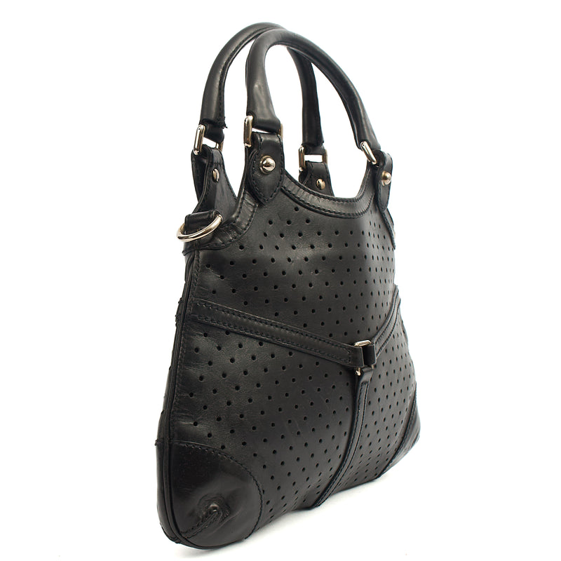 Picture of Gucci Top Handle Reins Hobo in Black, Leather
