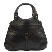 Picture of Gucci Top Handle Reins Hobo in Black, Leather