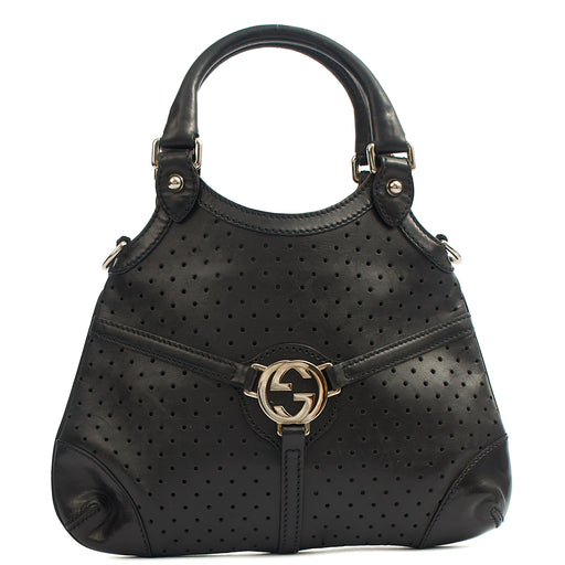 Picture of Gucci Top Handle Reins Hobo in Black, Leather
