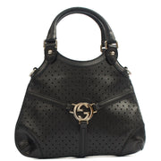 Picture of Gucci Top Handle Reins Hobo in Black, Leather