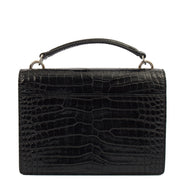 Picture of Saint Laurent Cross Body Sunset - Small in Black, Exotic Effect Leather