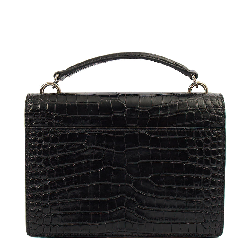 Picture of Saint Laurent Cross Body Sunset - Small in Black, Exotic Effect Leather