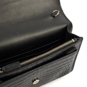 Picture of Saint Laurent Cross Body Sunset - Small in Black, Exotic Effect Leather