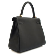 Picture of Hermes Top Handle Kelly 25 in Black, Togo Leather