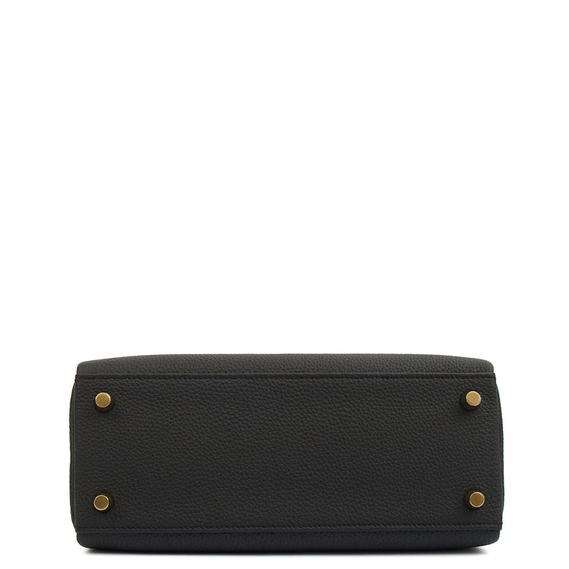 Picture of Hermes Top Handle Kelly 25 in Black, Togo Leather