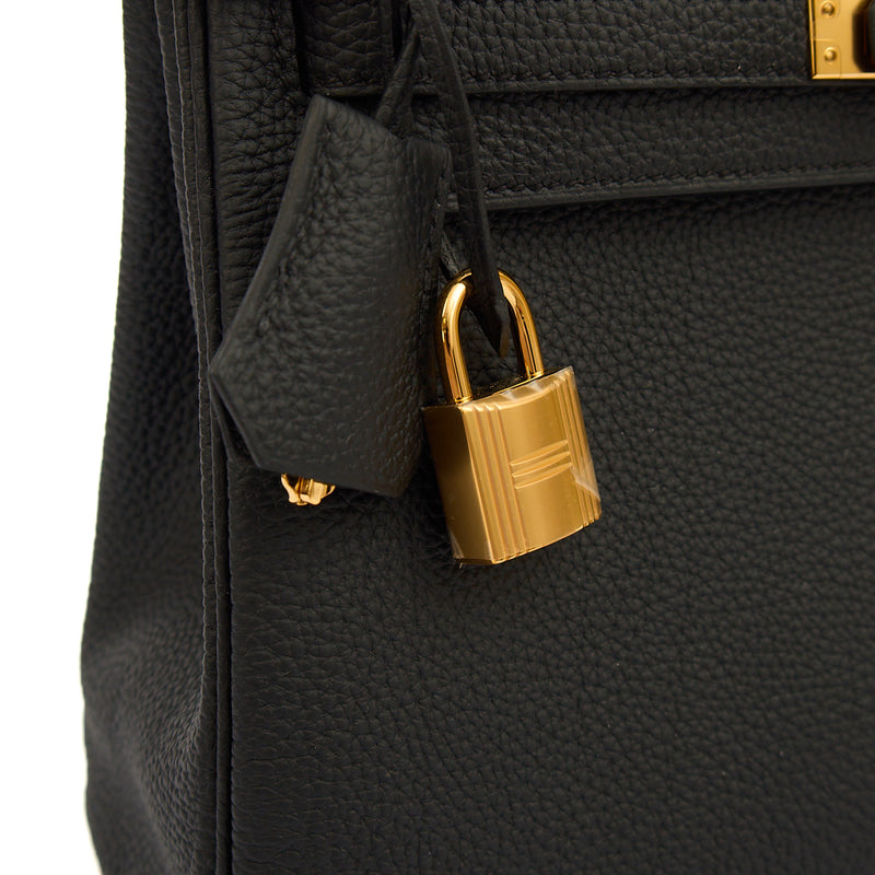 Picture of Hermes Top Handle Kelly 25 in Black, Togo Leather