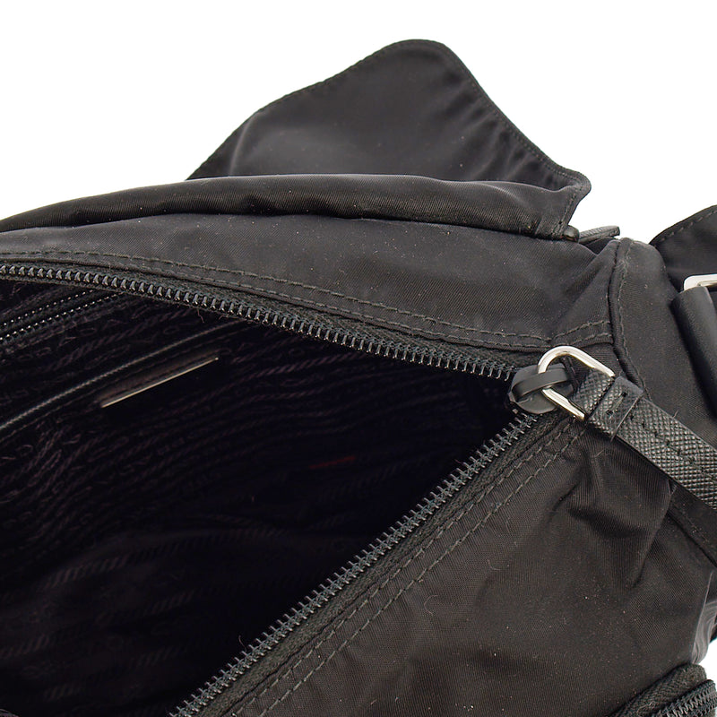 Picture of Prada Satchel Nylon Messenger in Black, Nylon